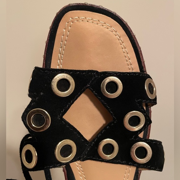 Maje black suede tie up sandals. Can wear just as slides too! :) - Picture 8 of 12